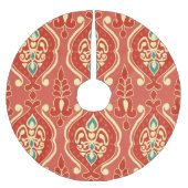 Handmade Ikat: Ethnic Boho Fabric Polyester Weihnachtsbaumdecke (Vorderseite)