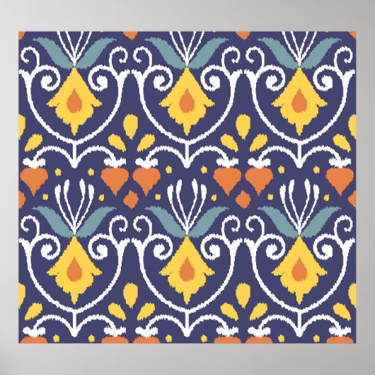 Handmade Ikat: Ethnic Boho Fabric Poster (Vorne)