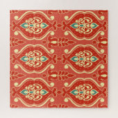 Handmade Ikat: Ethnic Boho Fabric Puzzle (Horizontal)
