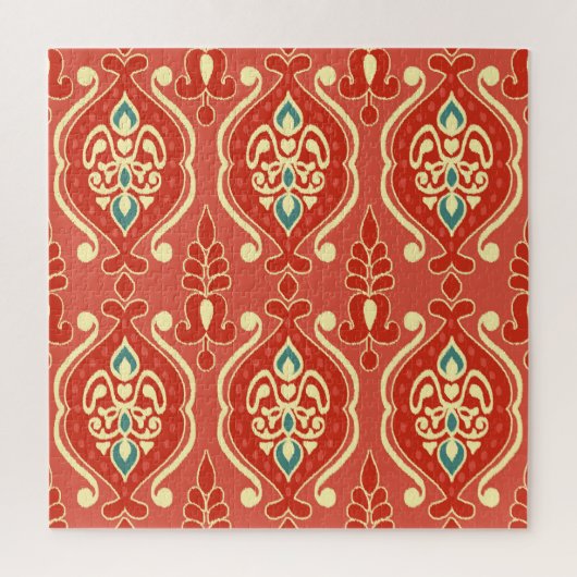 Handmade Ikat: Ethnic Boho Fabric Puzzle (Vertikal)