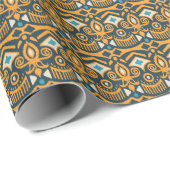 Handmade Ikat: ethnisches Stoffmuster Geschenkpapier (Rolleneckpunkt)