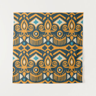 Handmade Ikat: ethnisches Stoffmuster Wandteppich