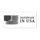 Handmade in America Rugged USA Flag Rectangle Gummistempel (Prägung)