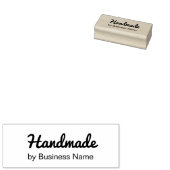 Handmade in Curry Script by Business Name Gummistempel (Stempel)