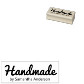 Handmade in Curry Script by Your Name Gummistempel (Stempel)