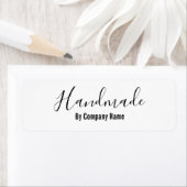 Handmade in Elegant Cursive Script by Company Name (Insitu)