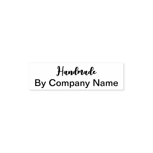 Handmade in Script mit Text für Firmenname Permastempel (Design)