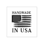 Handmade in USA Rugged American Square Gummistempel (Prägung)