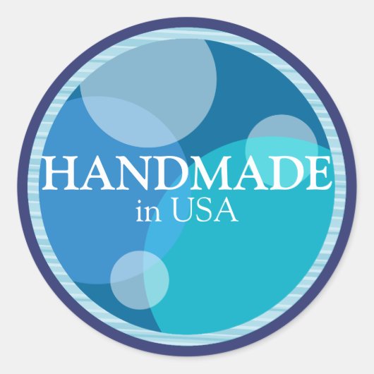 Handmade in USA Sticker Label (Vorderseite)