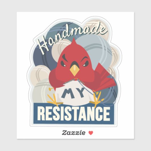 Handmade is My Resistance-Blue Contour sticker (Blatt)