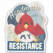 Handmade is My Resistance-Blue Contour sticker (Vorderseite)