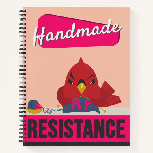 "Handmade is My Resistance" Notizblock (Vorderseite)