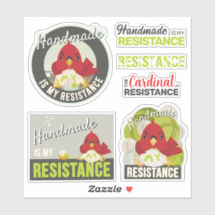 "Handmade is My Resistance" Oliven-Lime-Kollektion Aufkleber