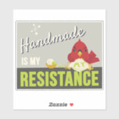 Handmade is My Resistance-Rectangle sticker (Blatt)