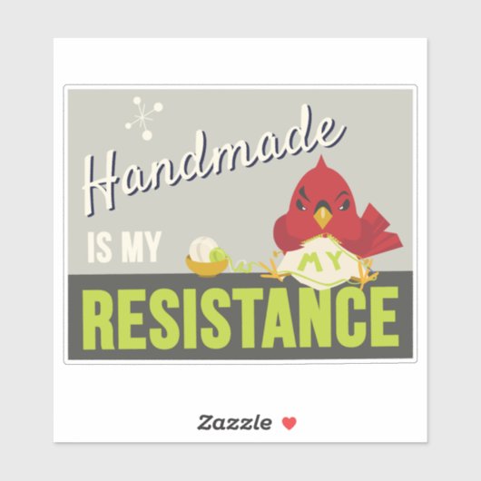 Handmade is My Resistance-Rectangle sticker (Blatt)
