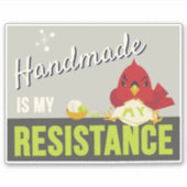 Handmade is My Resistance-Rectangle sticker (Vorderseite)
