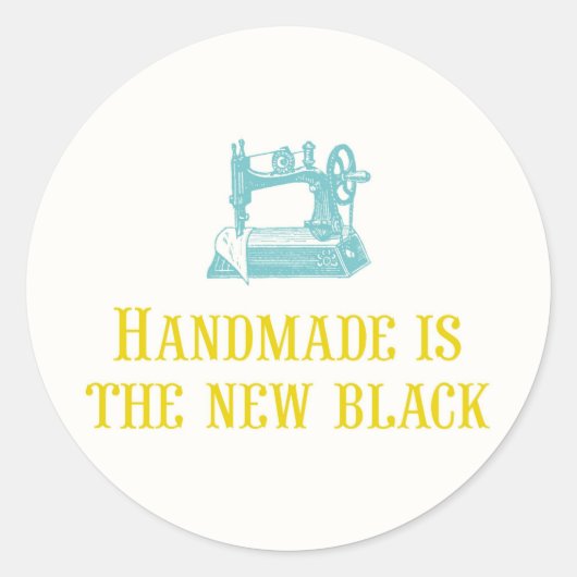 Handmade is the New Black Aufkleber (Vorderseite)
