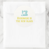 Handmade ist das neue Schwarze Stickers (Tasche)