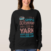 Handmade Knitting Knitting Crochet Saying 1 Sweatshirt (Vorderseite)