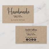 Handmade Kraft Laurel Business Card Visitenkarte (Vorne/Hinten)