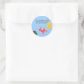 "Handmade" label Runder Aufkleber (Tasche)