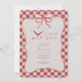 Handmade lattes and pilates bithday einladung (Vorderseite)