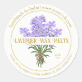 Handmade Lavender Wax Melts Round Sticker (Vorderseite)