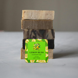 Handmade Lemon Scent Soap Custom Aufkleber