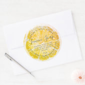 Handmade Lemon Soap Bio Business Classic Rou Runder Aufkleber (Umschlag)
