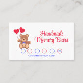 Handmade Memory Bären Business Treuekarte (Vorderseite)
