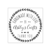 Handmade mit Liebe boho rustikal Danke Gummistempel (Prägung)