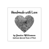 Handmade mit Liebe Briefmarke Herzname Personalisi Gummistempel (Prägung)