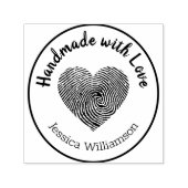 Handmade mit Liebe Briefmarke Herzname Personalisi Permastempel (Design)