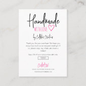 Handmade mit Liebe Business Vielen Dank Visitenkarte (Vorderseite)