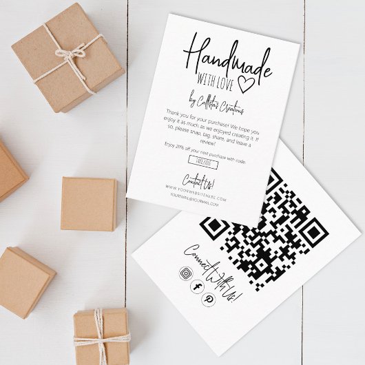 Handmade mit Liebe Business Vielen Dank Visitenkarte