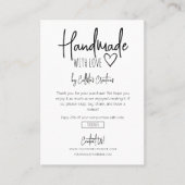 Handmade mit Liebe Business Vielen Dank Visitenkarte (Vorderseite)