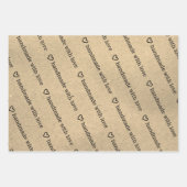 Handmade mit Liebe Custom Logo Rustikal Moderne Geschenkpapier Set (Vorderseite 2)