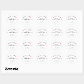 HANDMADE MIT LIEBE Custom Modern Script Gift Tag Runder Aufkleber (Blatt)