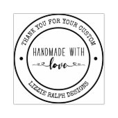 Handmade mit Liebe Danke Custom Gummistempel (Prägung)