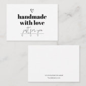 Handmade mit Liebe Dankeschön Karte (Vorne/Hinten)