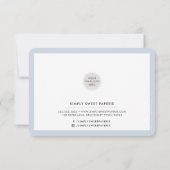 HANDMADE MIT LIEBE Einsetzen Moderne Babyblau Dankeskarte (Rückseite)