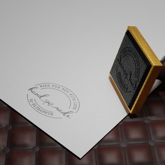 Handmade mit Liebe Elegante Script-Briefmarke Gummistempel