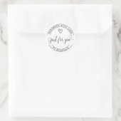 Handmade mit Liebe Eleganter Script Sticker (Tasche)