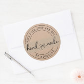 Handmade mit Liebe Eleganter Script Sticker (Umschlag)