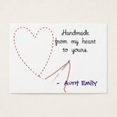 Handmade mit Liebe Hang Tag (Vorderseite)