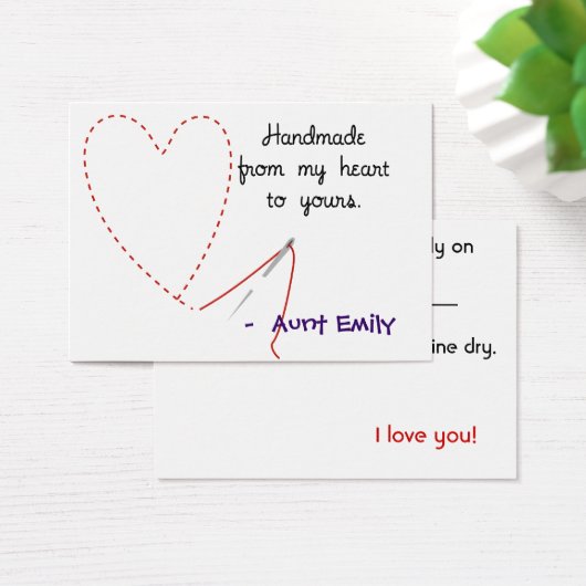 Handmade mit Liebe Hang Tag (Schreibtisch)