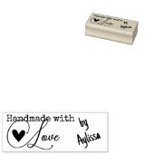 Handmade mit Liebe Herz Einfach Stilvoller Name Te Gummistempel (Stempel)