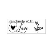 Handmade mit Liebe Herz Einfach Stilvoller Name Te Gummistempel (Prägung)