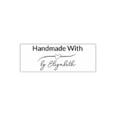 Handmade mit Liebe (Herz) Ihr Name in Script Permastempel (Design)