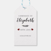 Handmade mit Liebe Herzlichen Dank Geschenkanhänger (Vorderseite)